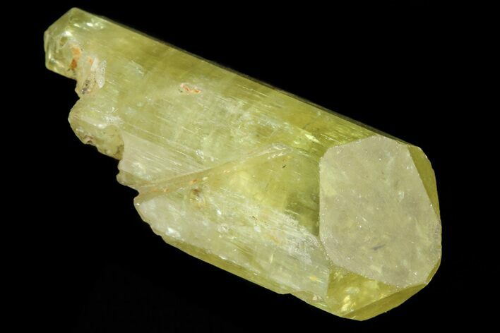 Lustrous Yellow Apatite Crystal - Morocco #82404